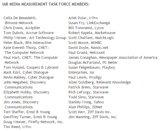 IAB PUBLISHES GUIDELINES FOR MEASUREMENT OF COMPARABLE ONLINE AD DATA