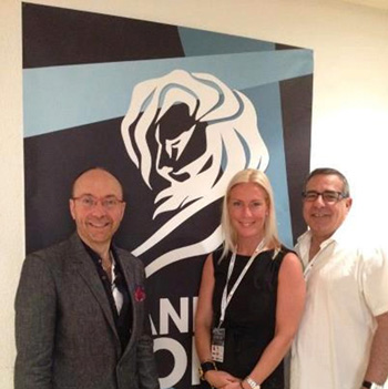 IAB's Randall Rothenberg, Anna Bager, and David Doty at Cannes Lions 2012.