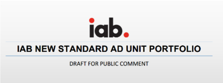 IAB New Standard Ad Unit Portfolio
