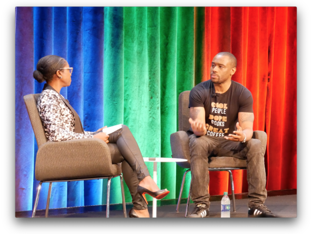 Stacy Graham, VP, Digital Operations & Audience Development, BET and Marc Lamont Hill, host of BET Digital's "Black Coffee" talk show