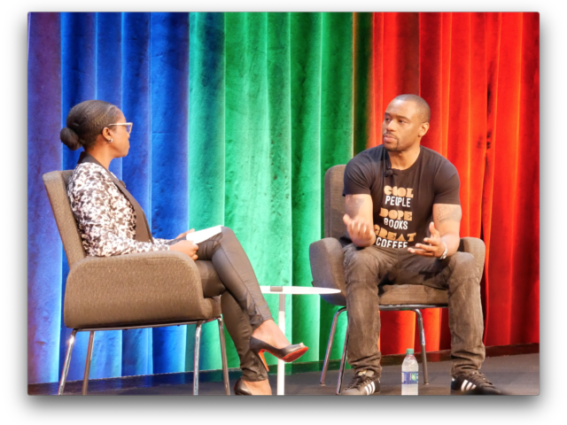 Stacy Graham, VP, Digital Operations &amp; Audience Development, BET and Marc Lamont Hill, host of BET Digital&#039;s &quot;Black Coffee&quot; talk show