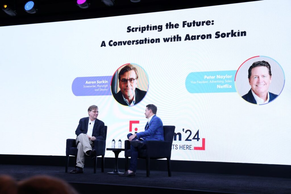 IAB ALM 2024 | Scripting the Future: A Conversation with Aaron Sorkin by Aaron Sorkin, Screenwriter, Playwright and Director; Peter Naylor, Vice President, Advertising Sales