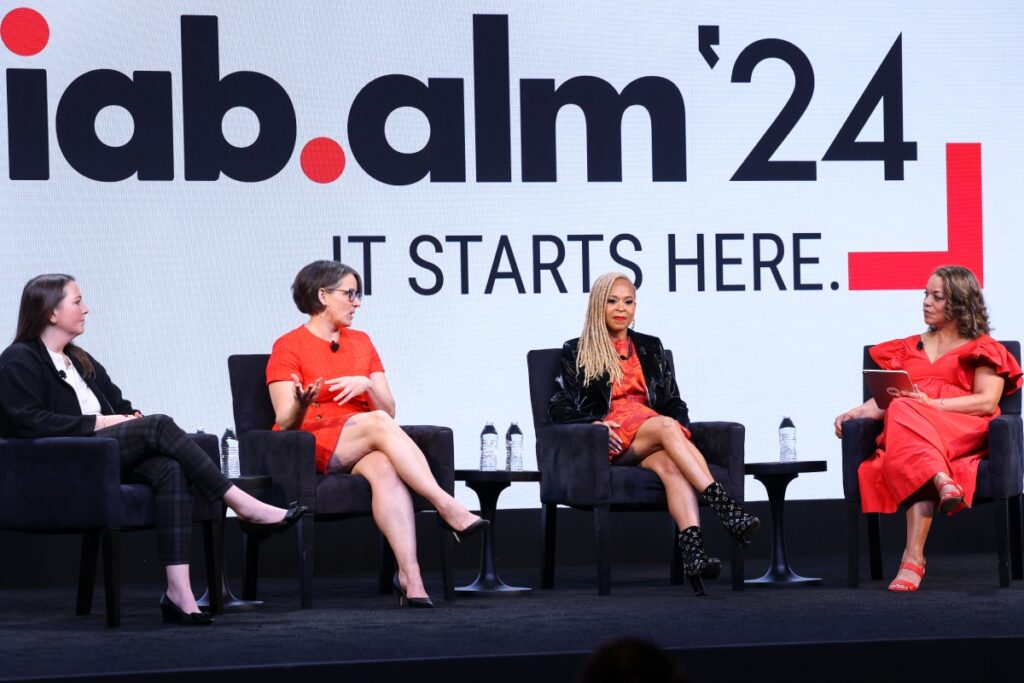 IAB ALM 2024 | The CMO Perspective by Jenna Lebel, Chief Marketing Officer, Liberty Mutual; Jennie Weber, Chief Marketing Officer, Best Buy Co. Inc; Esi Eggleston Bracey, Chief Growth and Marketing Officer, Unilever; Carryl Pierre-Drews, Executive Vice President, Chief Marketing Officer, IAB