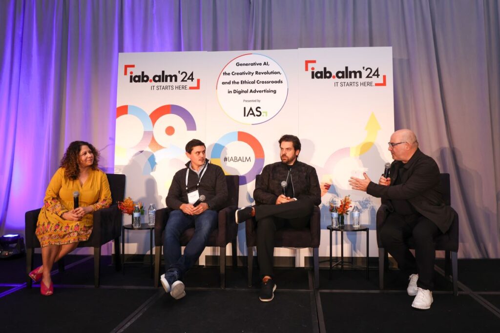 IAB ALM 2024 | Track A, AI's Role in Talent Evolution by Ritu Trivedi, Client President, Mindshare; Devin Nagy, Director, Emerging Technology, Diageo North America, Diageo; Christopher Neff, Global Head of Emerging Technology Anomaly; Shelly Palmer, Chief Executive Officer, The Palmer Group