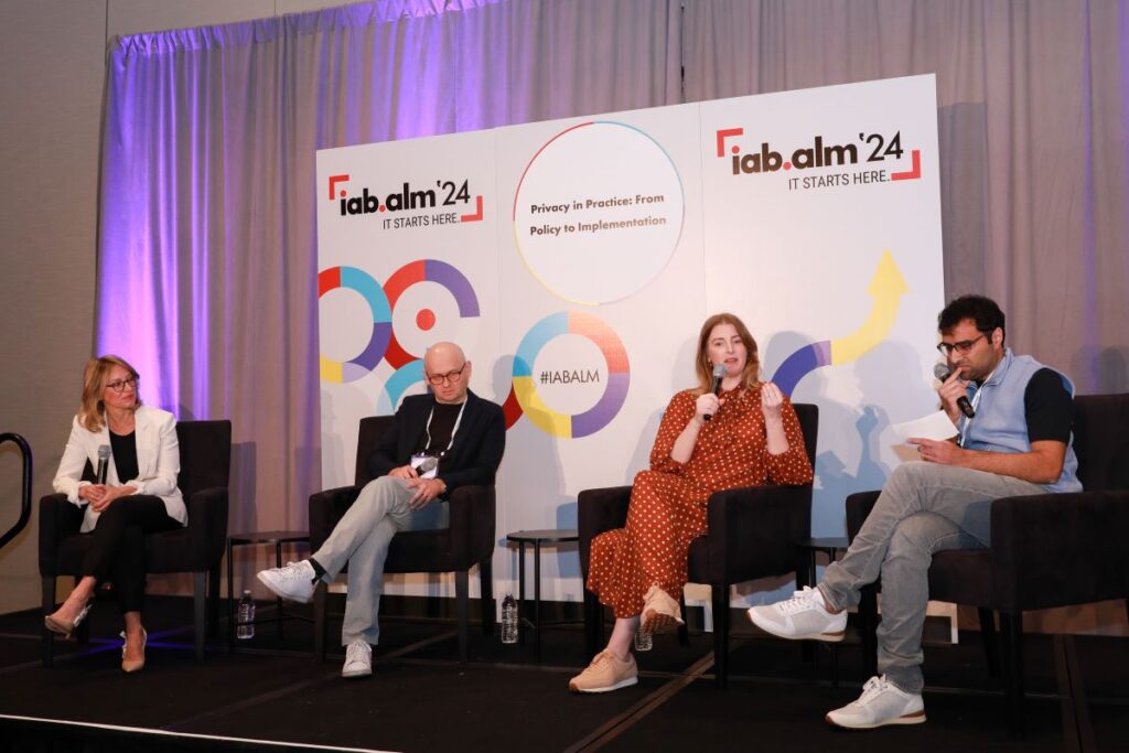 IAB ALM 2024 | Track C, Data Clean Rooms in Action – Advertisers&#039; Guide to Privacy Compliant Data Insights &amp; Activation by Kimberly Shur, SVP, Global Compliance Counsel &amp; Privacy Officer, Marriott International Inc; Vlad Stesin, Co-Founder and Chief Strategy Officer, Optable; Liz Rutgersson, CEO, iProspect North America; Sundeep Kapur, Senior Associate, Orrick, Herrington &amp; Sutcliffe LLP