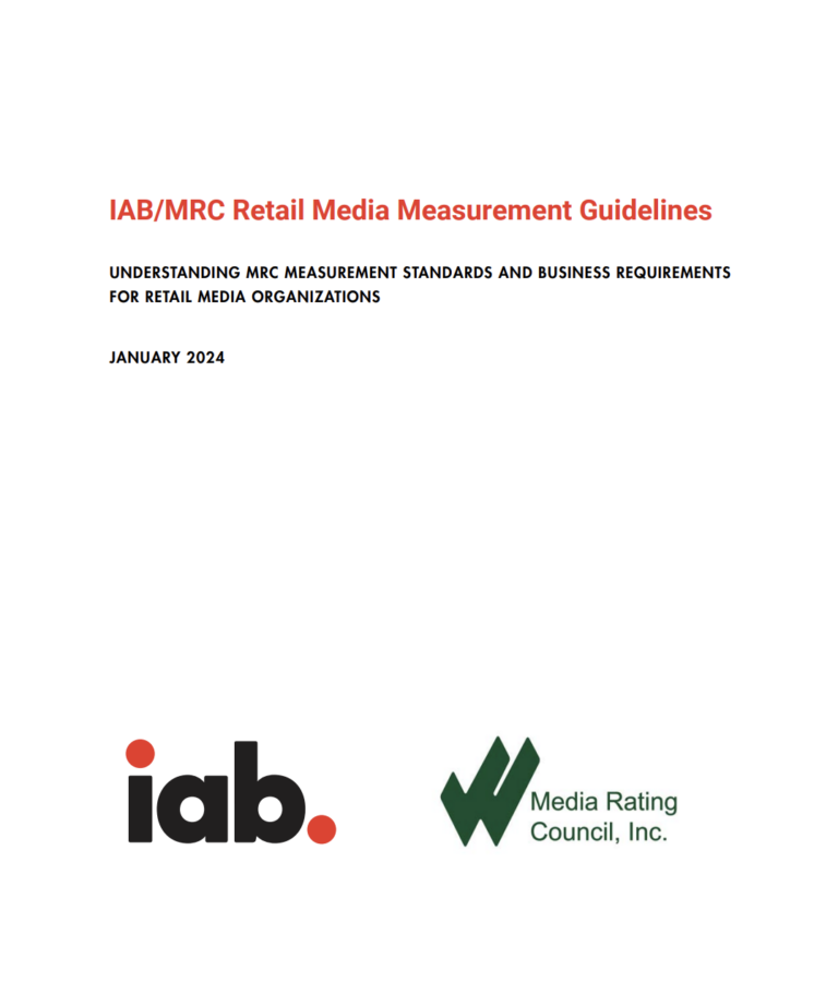IAB/MRC Retail Media Measurement Guidelines