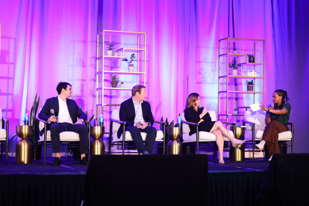 Image of Concurrent Track Sessions | Track B | Commerce Unboxed: Rethinking Retail, Media, and the Consumer Journey | No Trust, No Growth: Redefining Partnership in Commerce Media | Ryan Verklin, Retail Media & Paid Media, Senior Lead, Bayer; Austin Leonard, General Manager of DG Media Network, Dollar General; Chelsey Alexander, Founder and CEO, Open Gate Consulting; Meg Beaudet, Head of Sales & Business Development, Intuit SMB MediaLabs